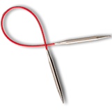 ChiaoGoo ~ 9" Knit RED™ FIXED Stainless Steel Circular Needles