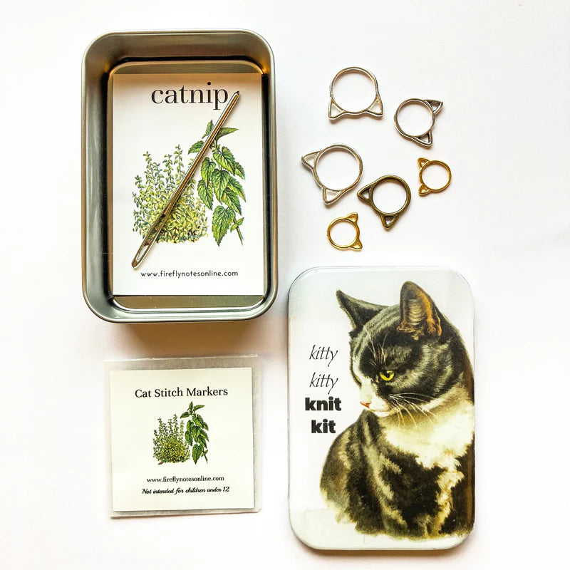 Firefly Notes ~ Cat Stitch Marker and Notions Tin Kit